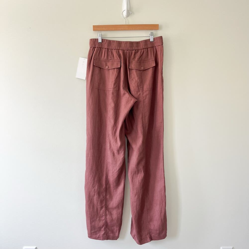 Athleta NWT Cabo Retreat Linen Hearth Rose Pink Pant Size 10 Tall - Picture 6 of 13